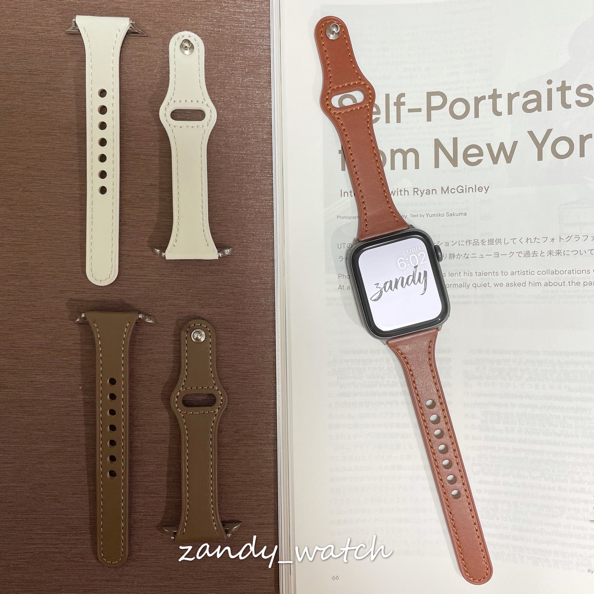 【細製レザータイプ】女性人気 アップルウォッチバンド レザーベルト 本革製 Apple Watch