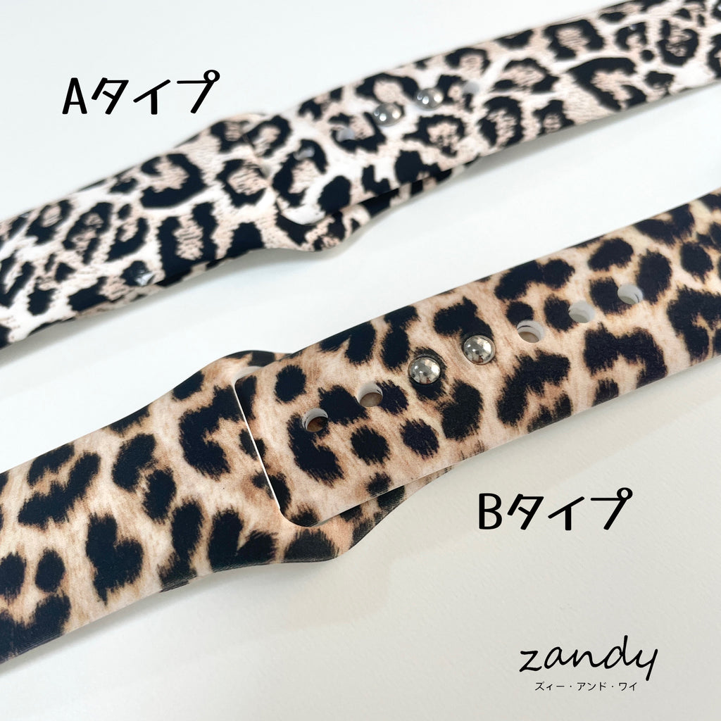 [Leopard Rubber Band] Apple Watch Band Rubber Belt Sports Band Leopard Pattern Apple Watch