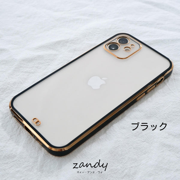 [Frame color iPhone case] Frame color clear case