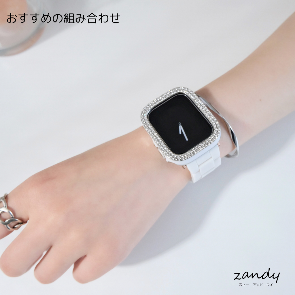 [Stone Glossy Hard Case] ​​Apple Watch Case Hard Glossy Cover Full Protection Glass Film Integrated Apple Watch