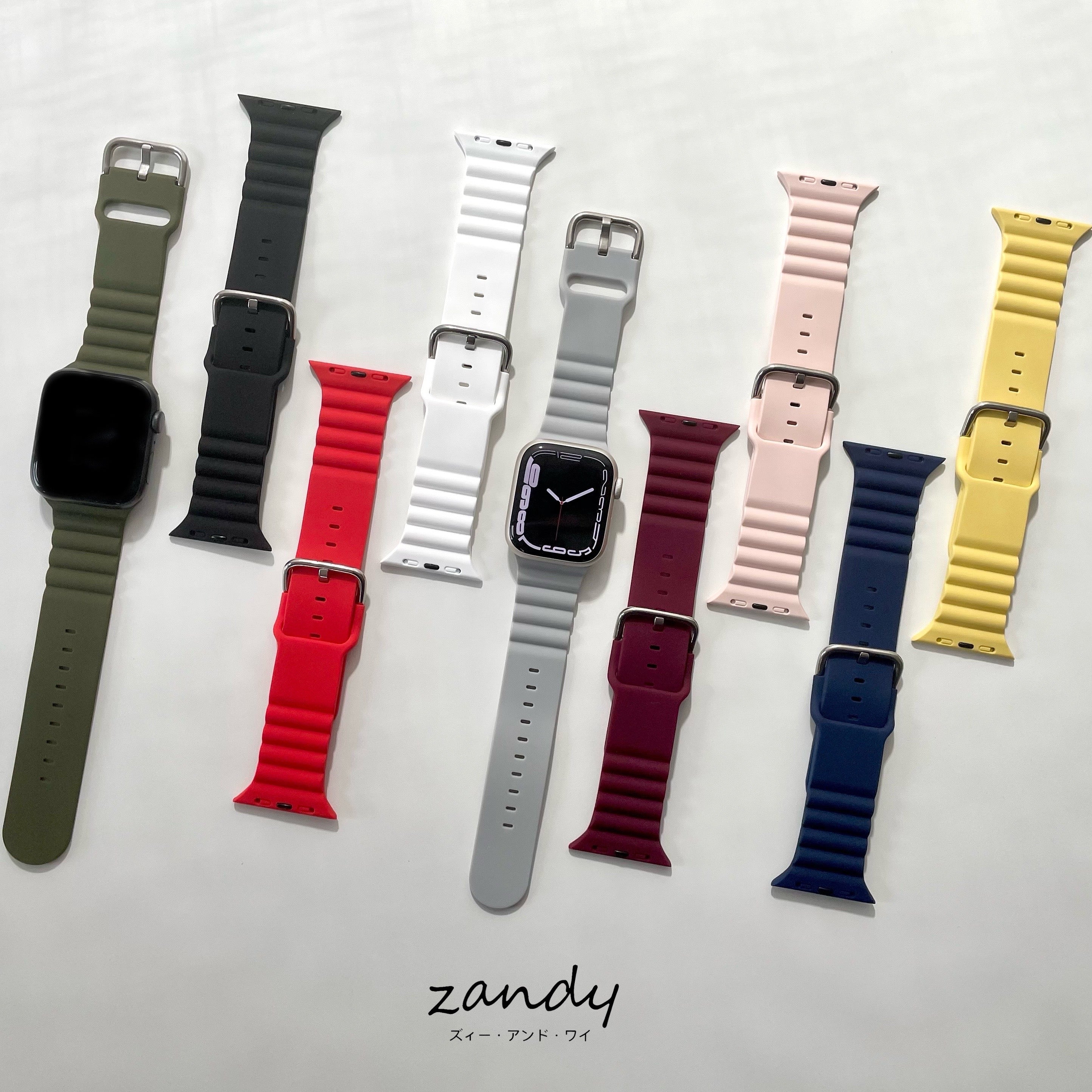 [Sun Sports] Apple Watch Band Rubber Belt Sport Band Silver Buckle Apple Watch Main image