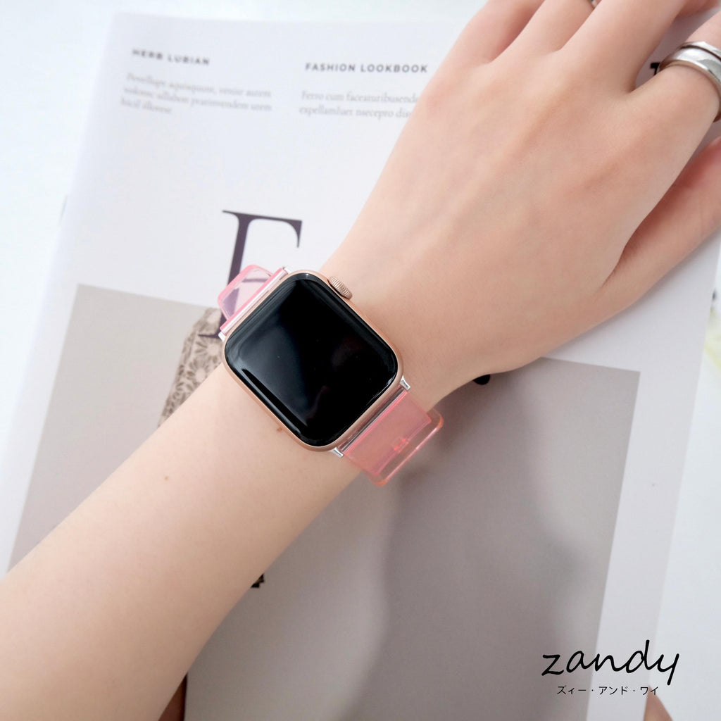 【オーロラクリアバンド】アップルウォッチバンド オーロラクリアベルト Apple Watch