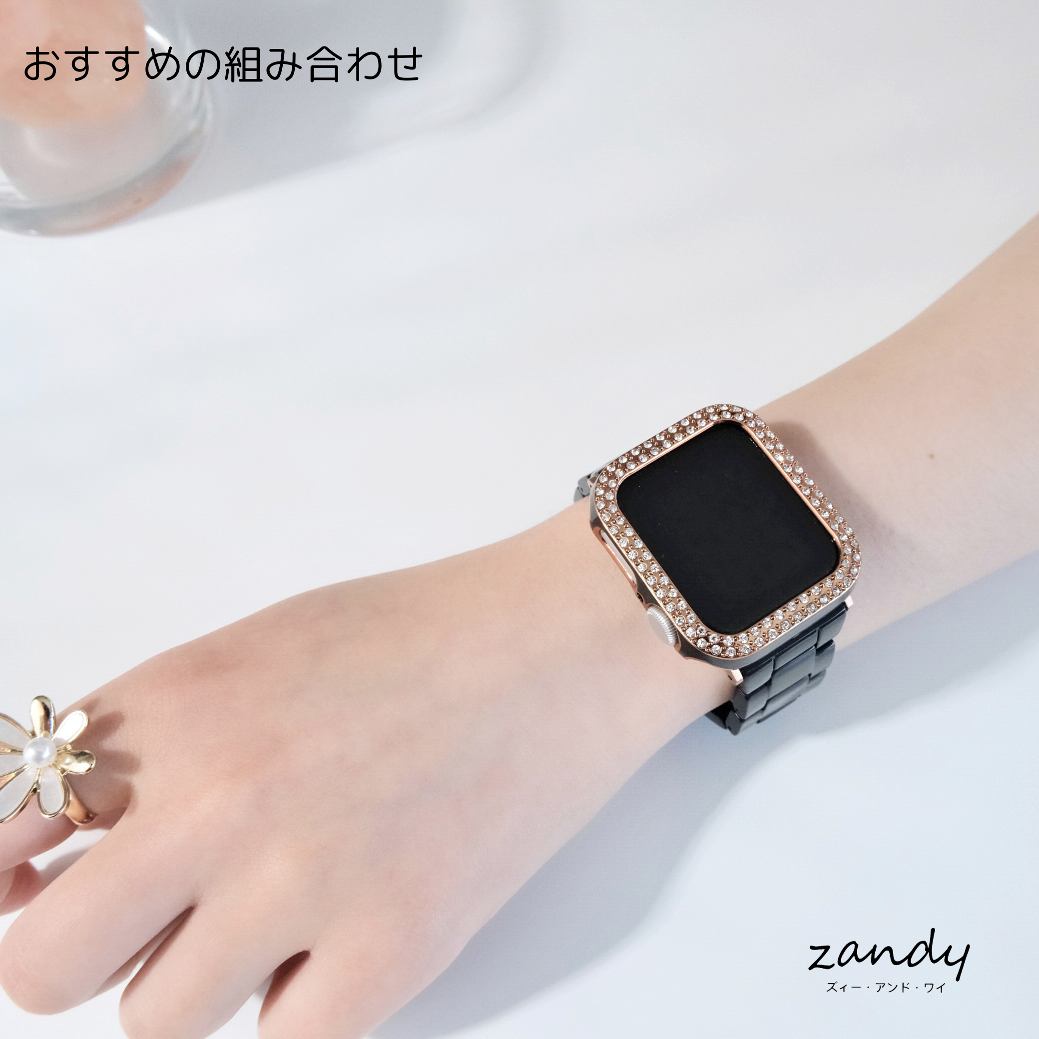 [Stone Glossy Hard Frame] Apple Watch Case Hard Glossy Frame Apple Watch
