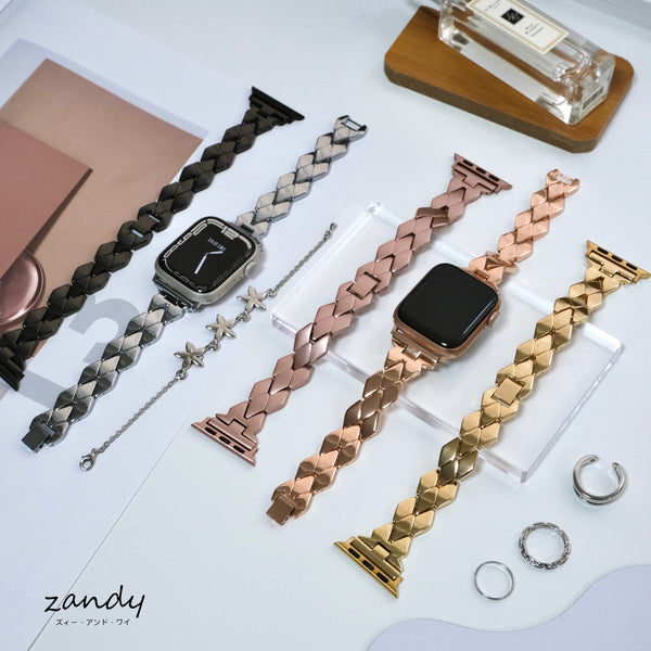 [Rhombus Chain] Apple Watch Band Rhombus Chain Belt Apple Watch ★Adjustment Tool Included★