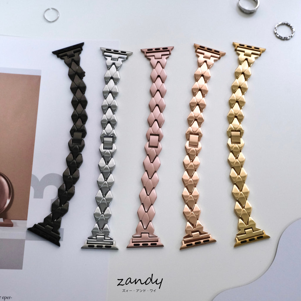 [Rhombus Chain] Apple Watch Band Rhombus Chain Belt Apple Watch ★Adjustment Tool Included★