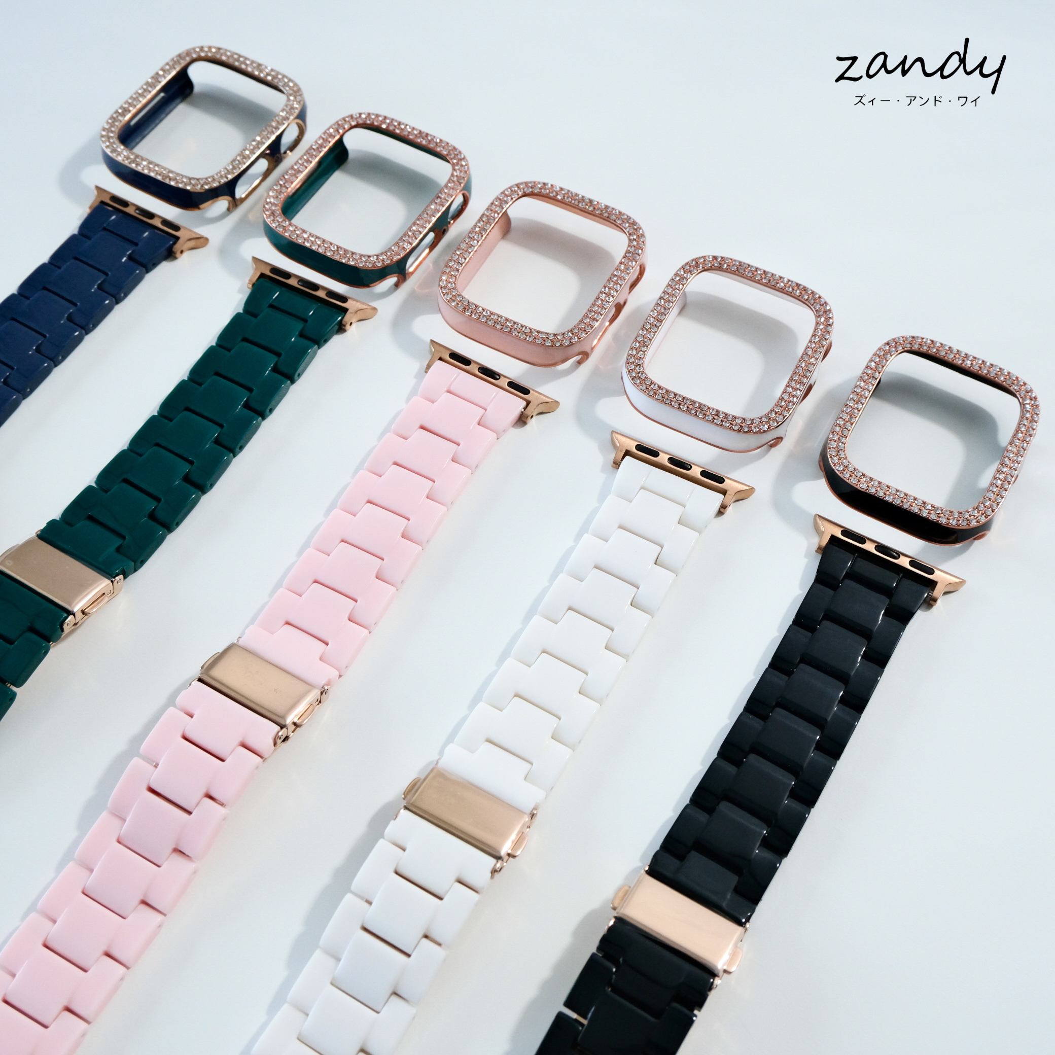 【単色樹脂バンド】アップルウォッチバンド  天然樹脂ベルト Apple Watch