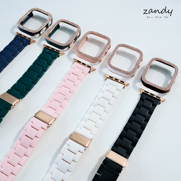 【単色樹脂バンド】アップルウォッチバンド  天然樹脂ベルト Apple Watch