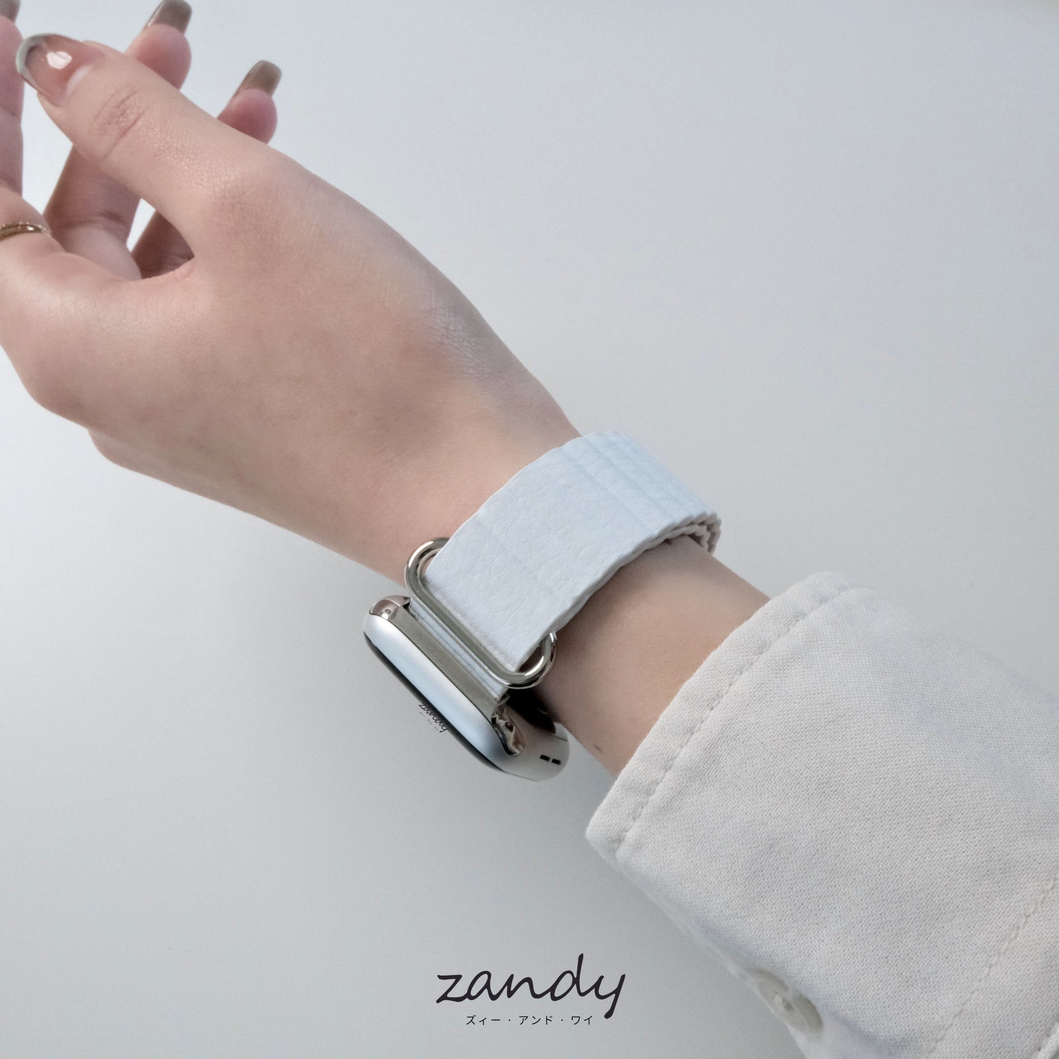 新色追加！【メタリックレザーループ】アップルウォッチバンド レザーループ 皮革ベルト Apple Watch