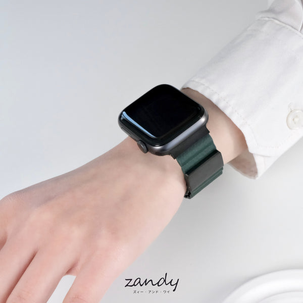 新色追加！【メタリックレザーループ】アップルウォッチバンド レザーループ 皮革ベルト Apple Watch