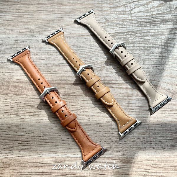 【細レザーベルト】女性人気 ★アップルウォッチバンド レザーベルト 人気3色 本革製 Apple Watch