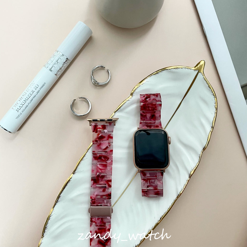 【樹脂バンド②】アップルウォッチバンド   天然樹脂ベルト Apple Watch ★調節工具付き★