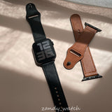 [Leather Brown/Black] Apple Watch Band Leather Belt Genuine Leather Apple Watch