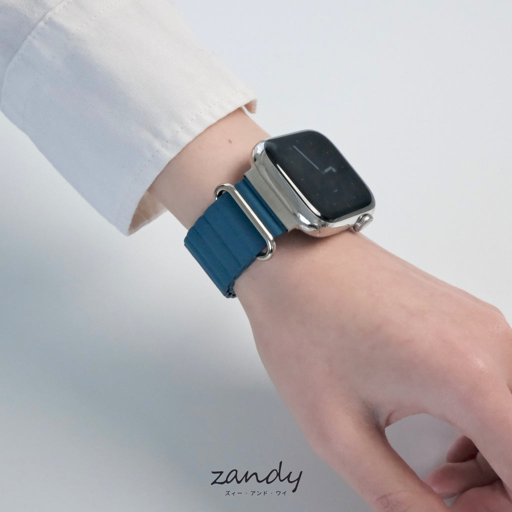 新色追加！【メタリックレザーループ】アップルウォッチバンド レザーループ 皮革ベルト Apple Watch