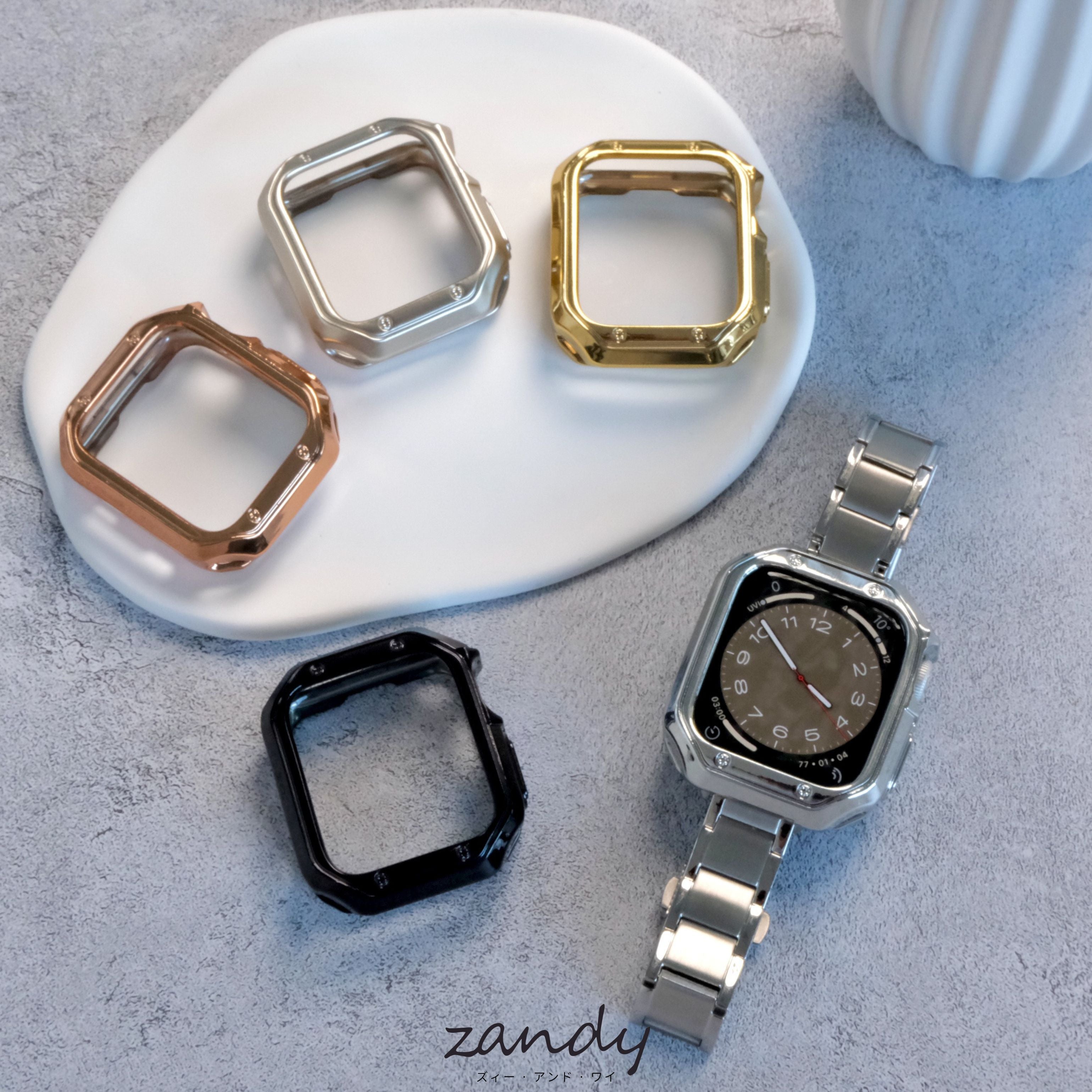 [Frame Protection Case] ​​Apple Watch Cover TPU Soft Case Frame Protection Plating Type Apple Watch