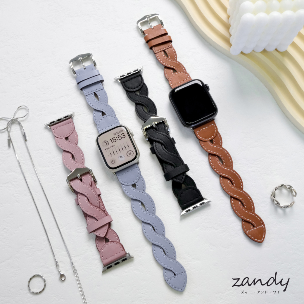 【ニッティングレザーベルト】アップルウォッチバンド レザーベルト Apple Watch メイン画像