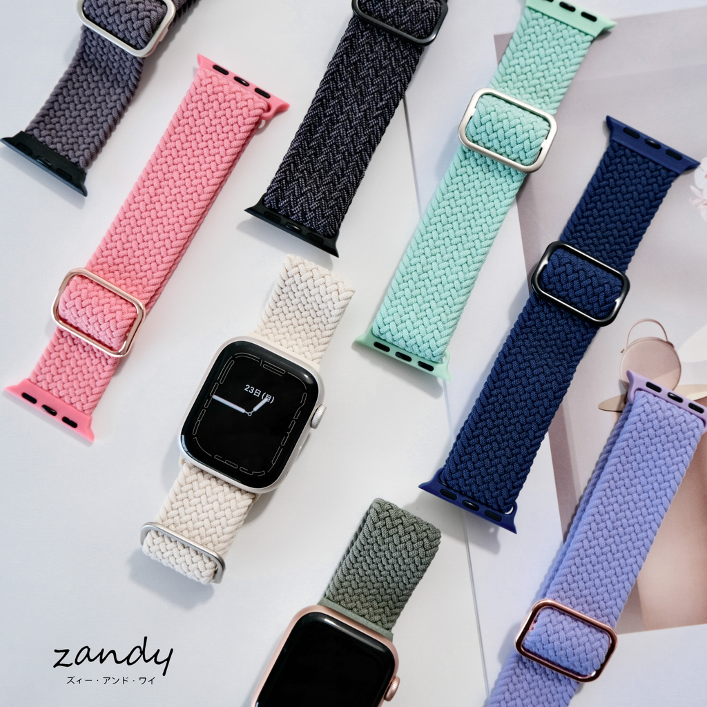 【編み込みナイロンループ】アップルウォッチバンド ナイロンベルト 編み込みループ Apple Watch