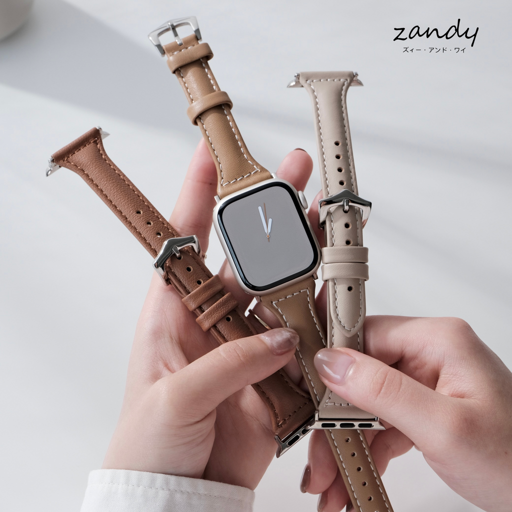 【細レザーベルト】女性人気 ★アップルウォッチバンド レザーベルト 人気3色 本革製 Apple Watch