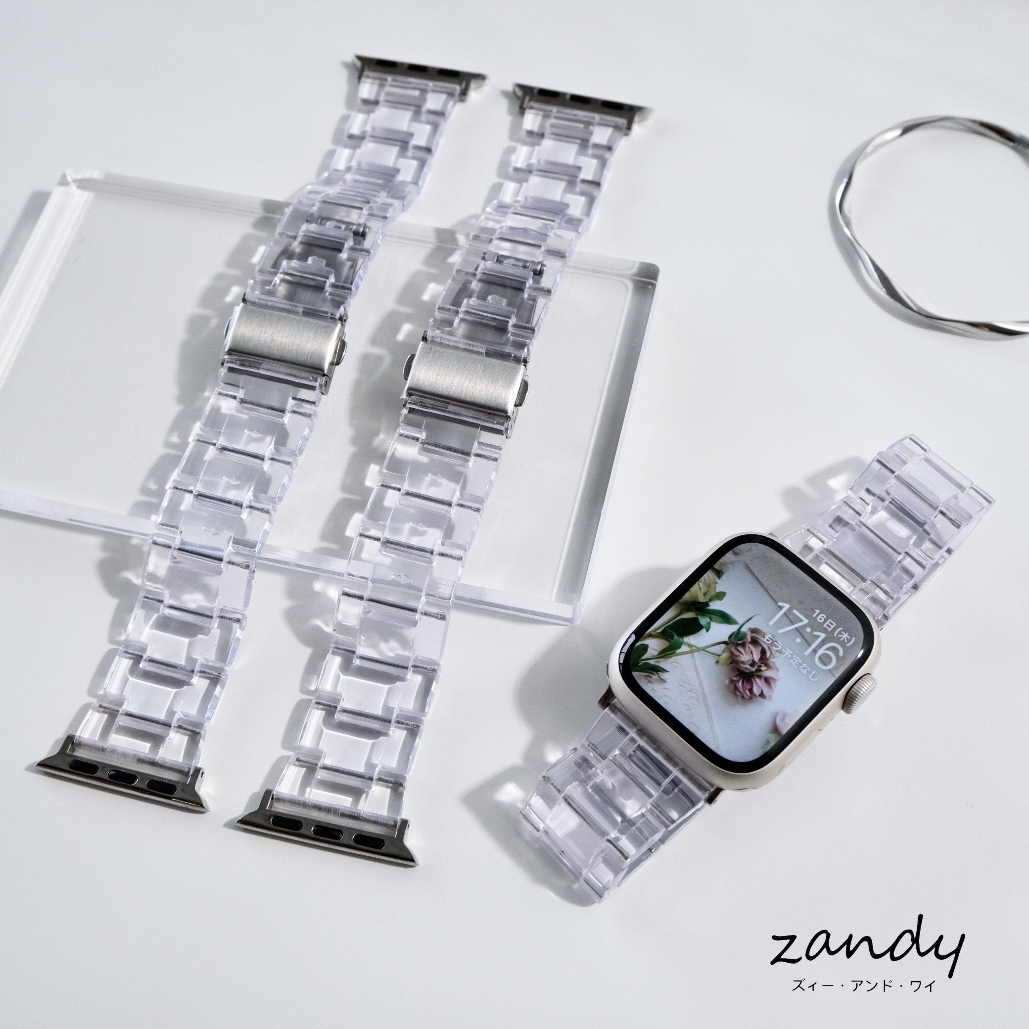 [Proud of the clear feeling! ] Apple Watch Band Clear Resin Belt Apple Watch Secondary image