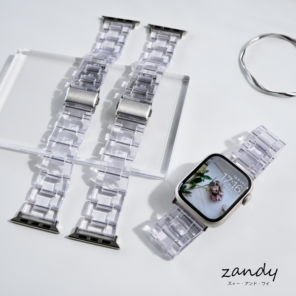[Proud of the clear feeling! ] Apple Watch Band Clear Resin Belt Apple Watch
