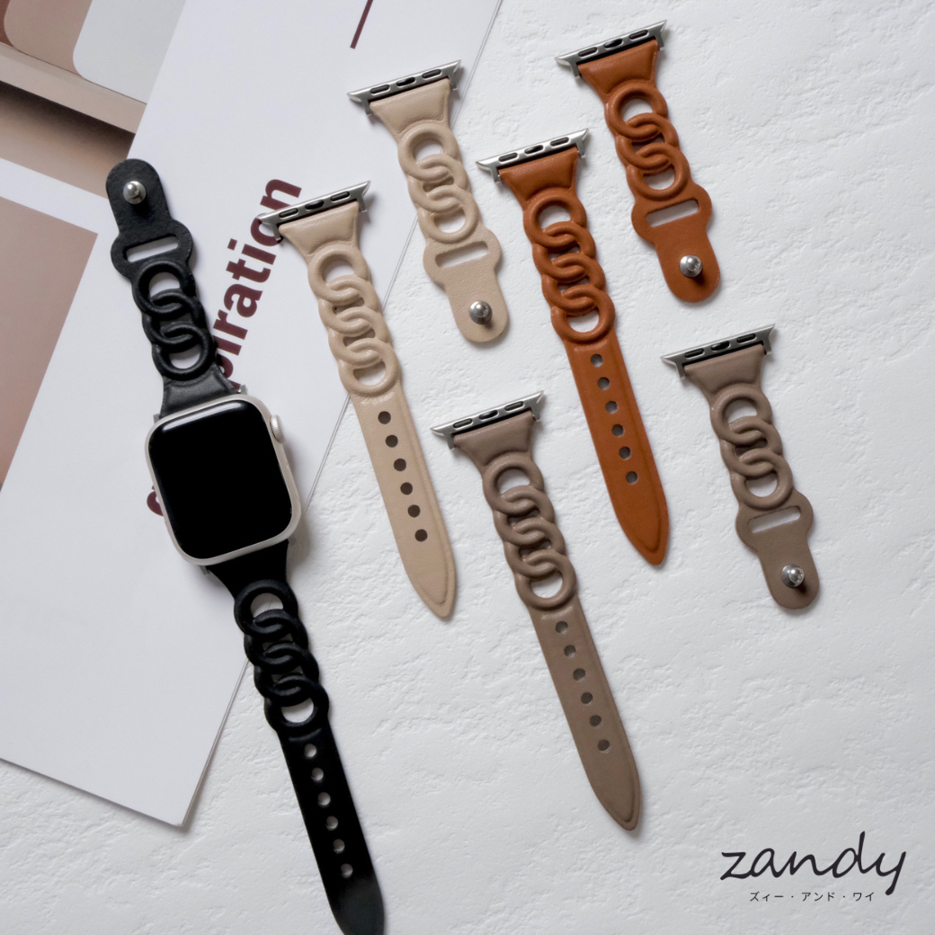 【まる細身レザーベルト】アップルウォッチバンド レザーベルト Apple Watch