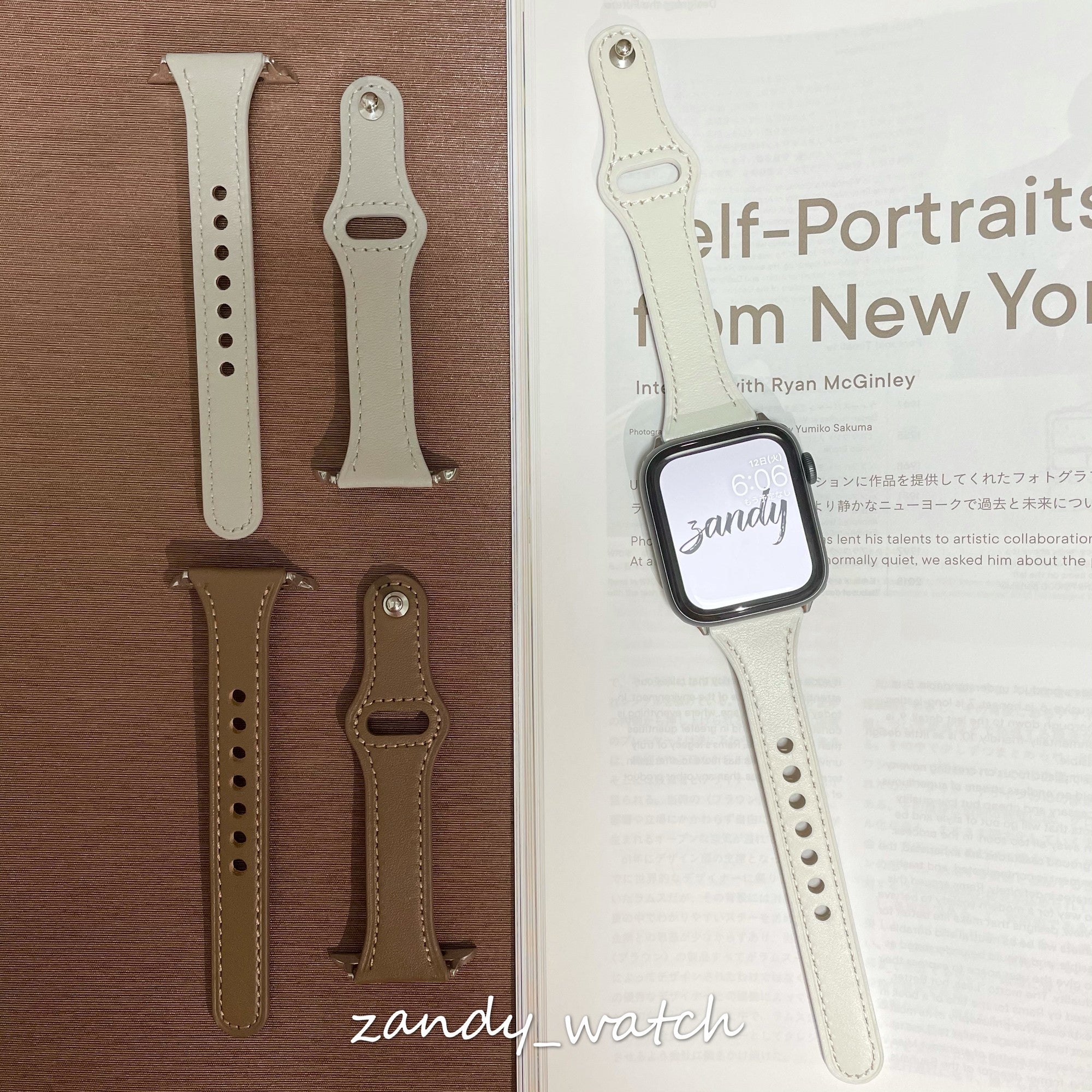 【細製レザータイプ】女性人気 アップルウォッチバンド レザーベルト 本革製 Apple Watch