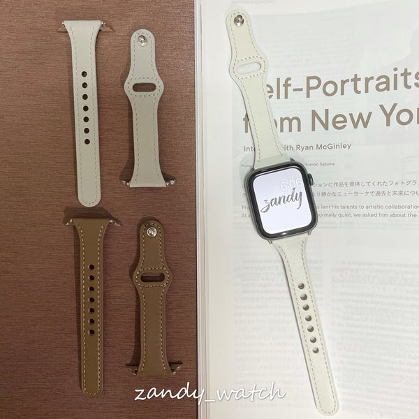 【細製レザータイプ】女性人気 アップルウォッチバンド レザーベルト 本革製 Apple Watch