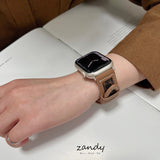 【柄レザーバンド】アップルウォッチバンド 本革 キャンバスorレザー ベルト   Apple Watch