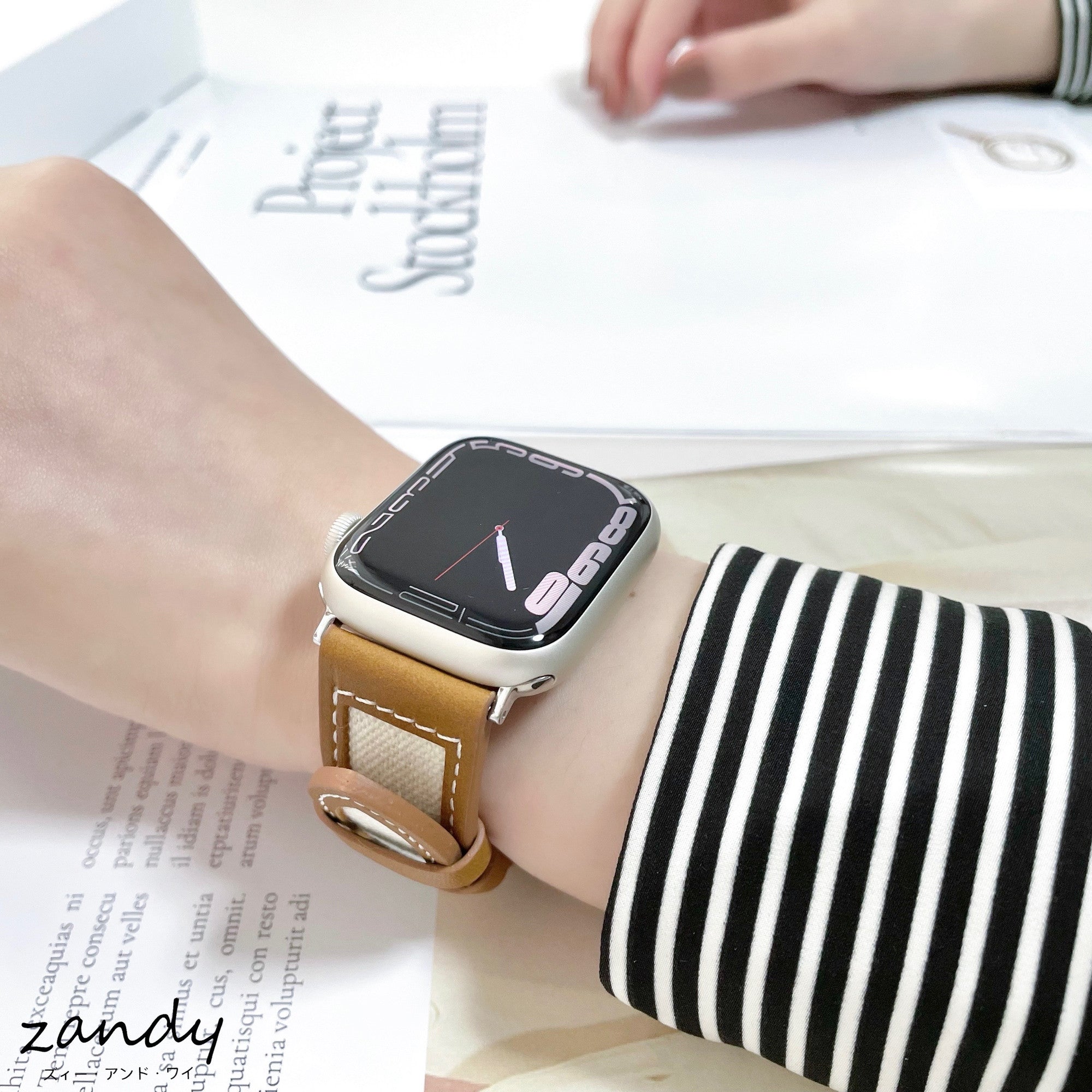 【レザー&キャンバスベルト】アップルウォッチバンド 本革 キャンバス レザー ベルト   Apple Watch