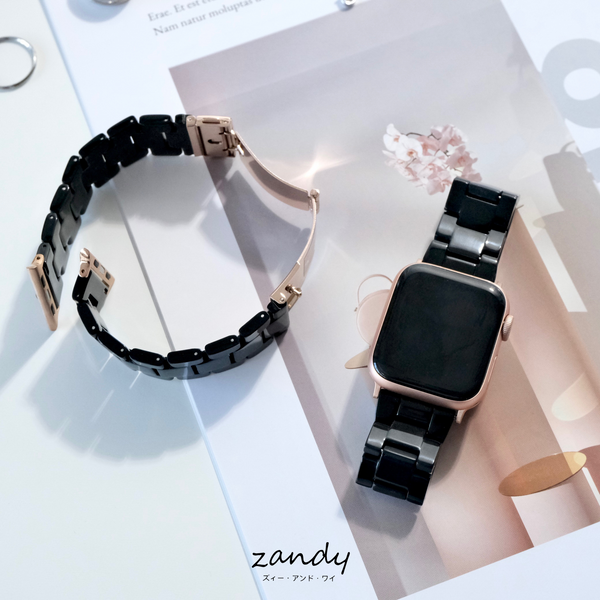 【単色樹脂バンド】アップルウォッチバンド  天然樹脂ベルト Apple Watch