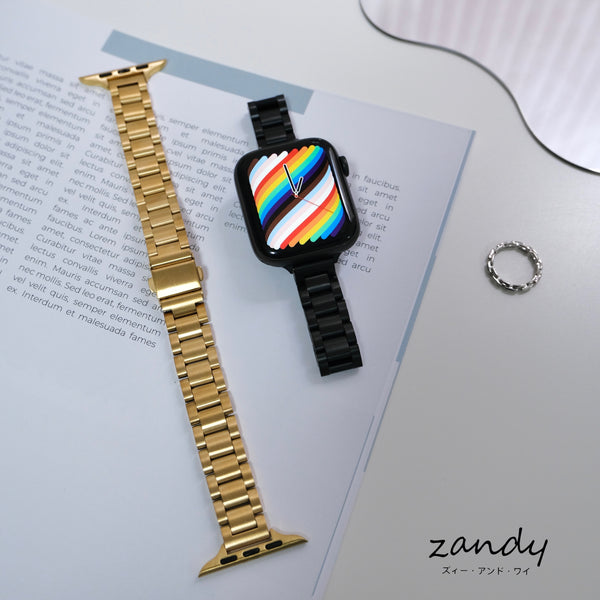 【細製三連ステンレスバンド】アップルウォッチバンド マット質感 ステンレスベルト　Apple Watch ★調整工具付き★