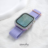 [Aurora color ☆ Cover with stone] Apple Watch cover Full protection case Aurora limited color with stone