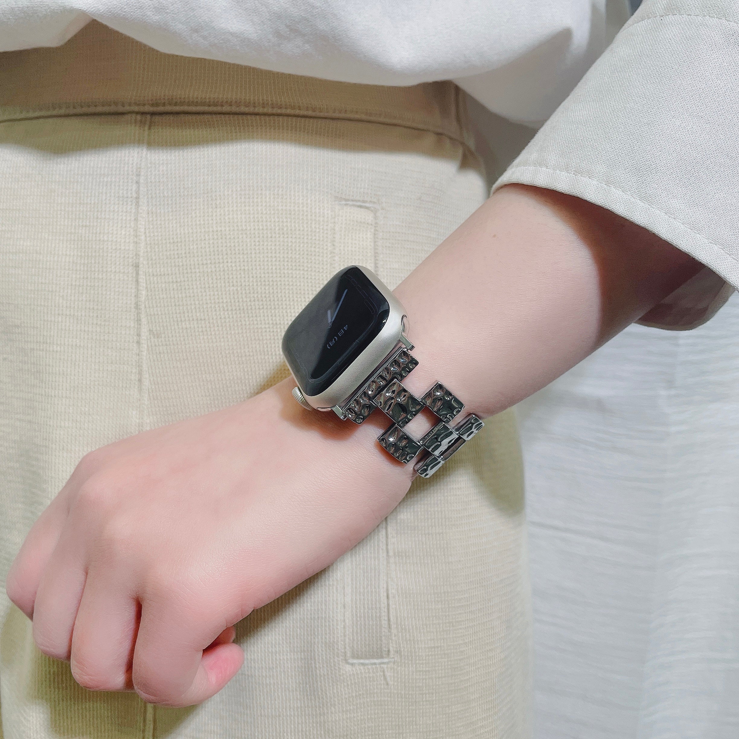 [Uneven Chain Band] Apple Watch Band Uneven Foil Design Chain Belt Apple Watch