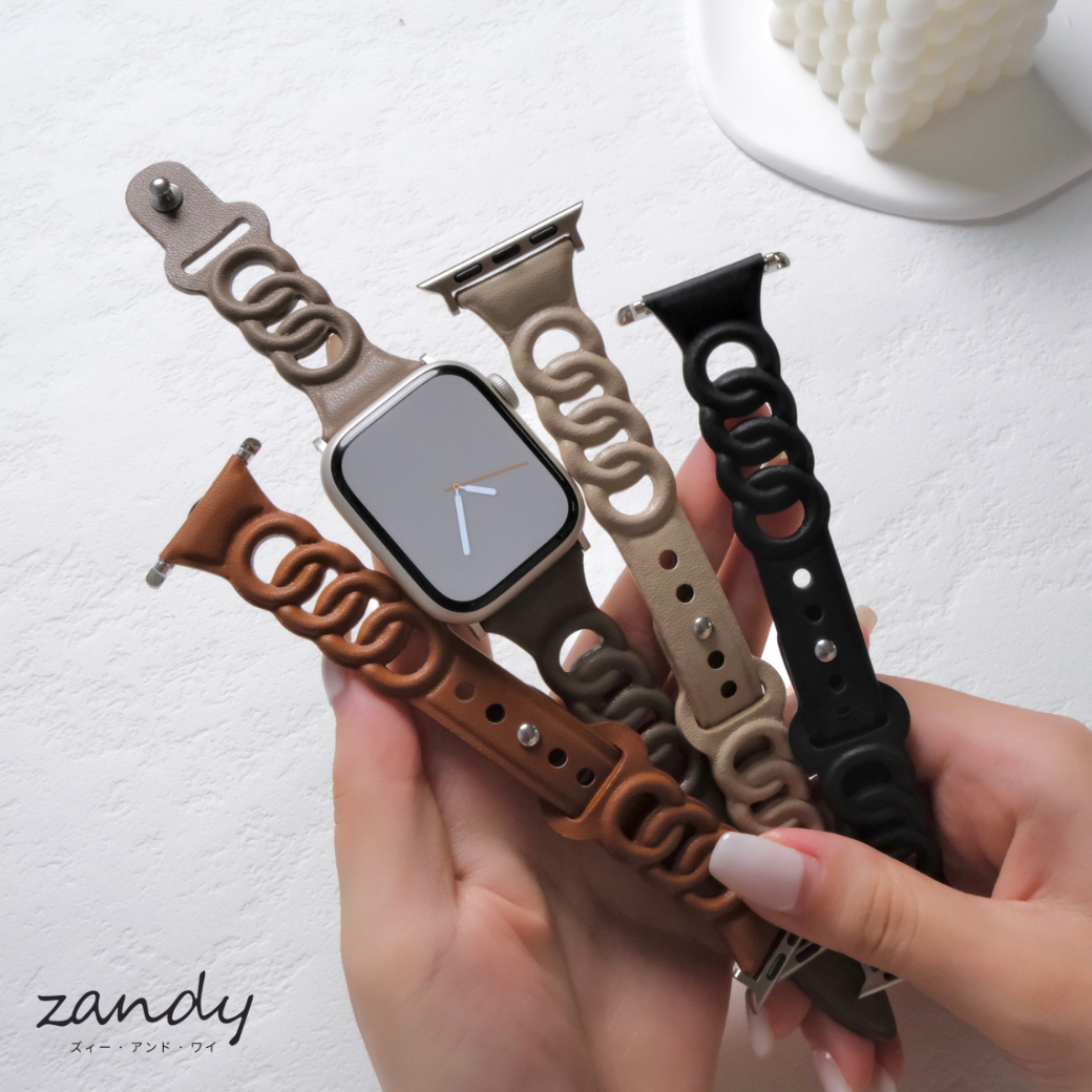 【まる細身レザーベルト】アップルウォッチバンド レザーベルト Apple Watch