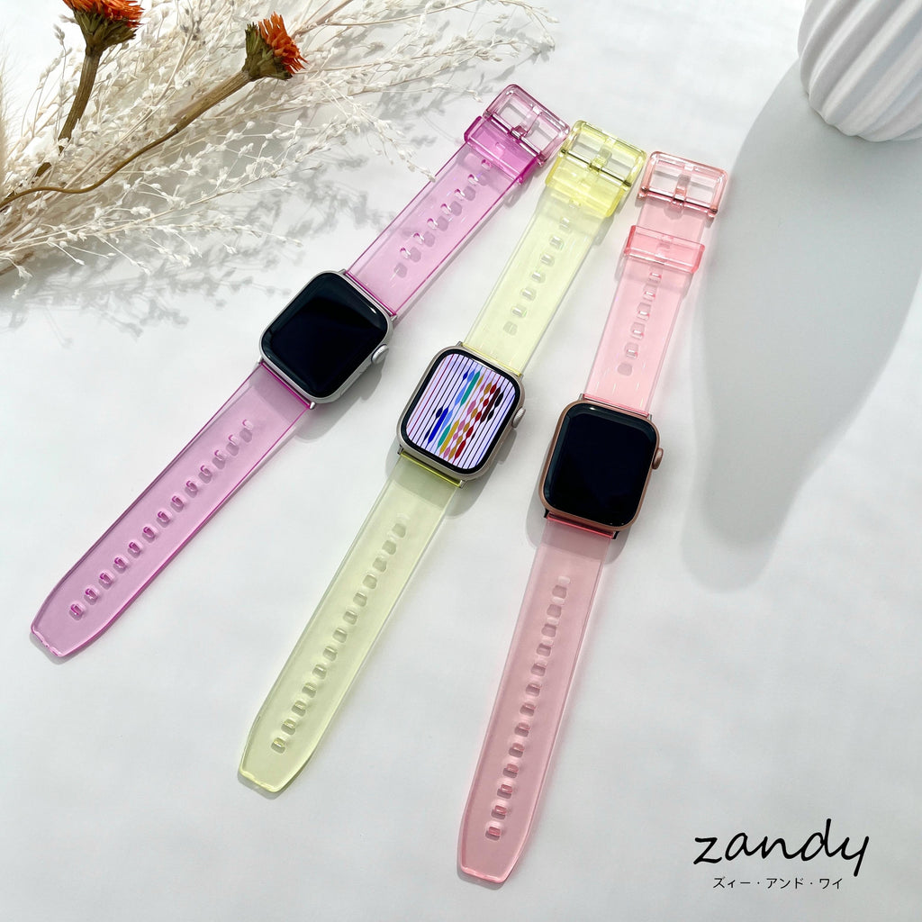 【オーロラクリアバンド】アップルウォッチバンド オーロラクリアベルト Apple Watch