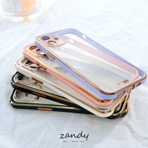 [Frame color iPhone case] Frame color clear case