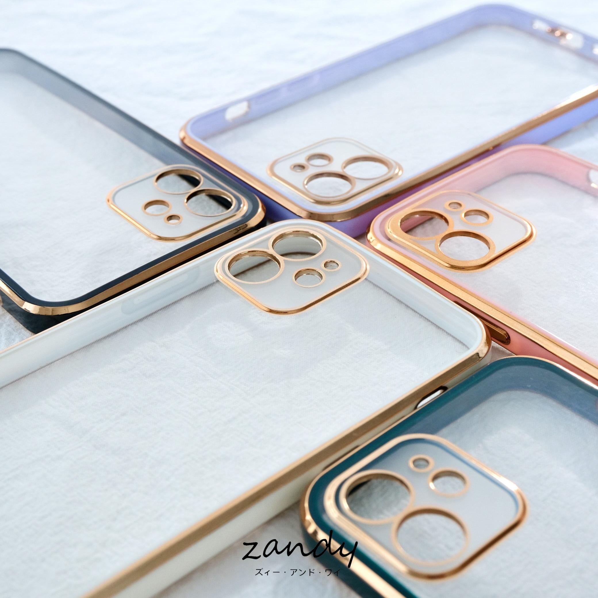 [Frame color iPhone case] Frame color clear case