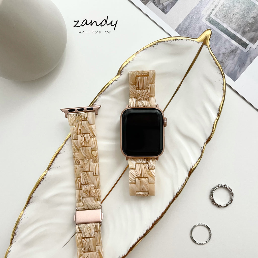 【樹脂バンド①】アップルウォッチバンド   天然樹脂ベルト Apple Watch ★調節工具付き★
