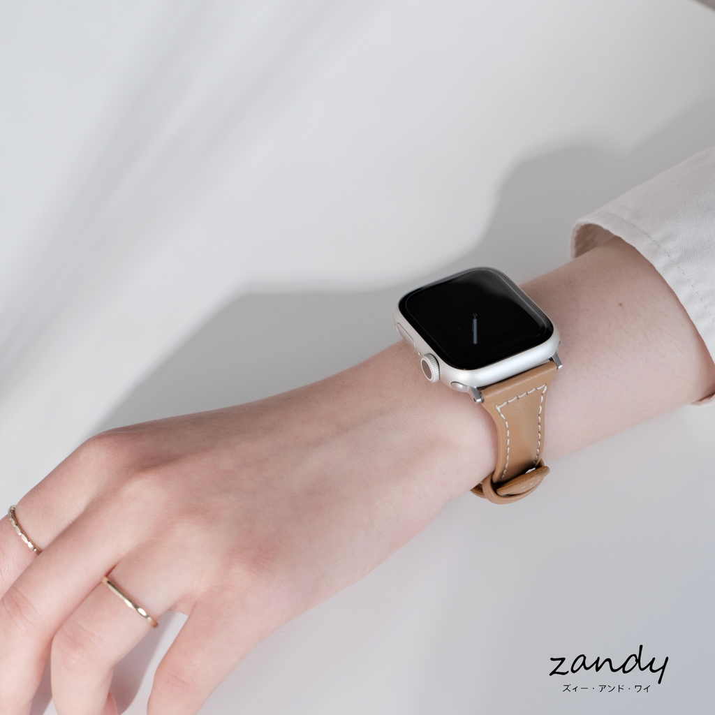 【細レザーベルト】女性人気 ★アップルウォッチバンド レザーベルト 人気3色 本革製 Apple Watch