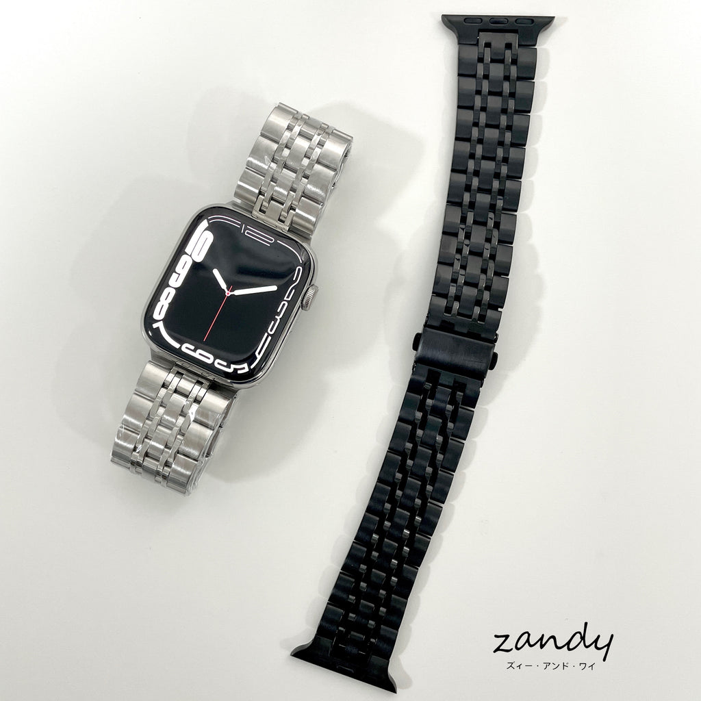 【七連ステンレス】アップルウォッチバンド　ステンレスベルト　Apple Watch ★調整工具付き★