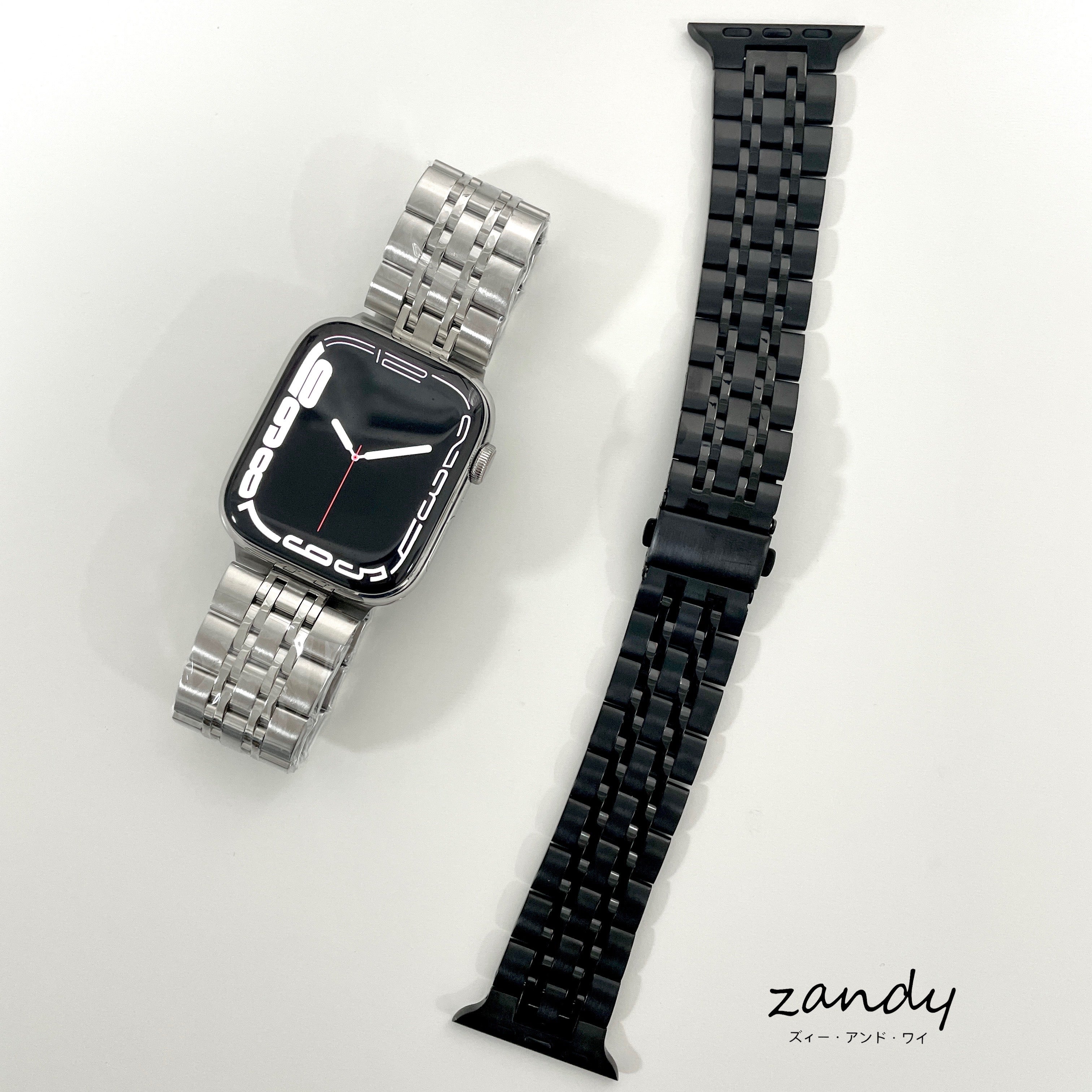 【七連ステンレス】アップルウォッチバンド　ステンレスベルト　Apple Watch ★調整工具付き★