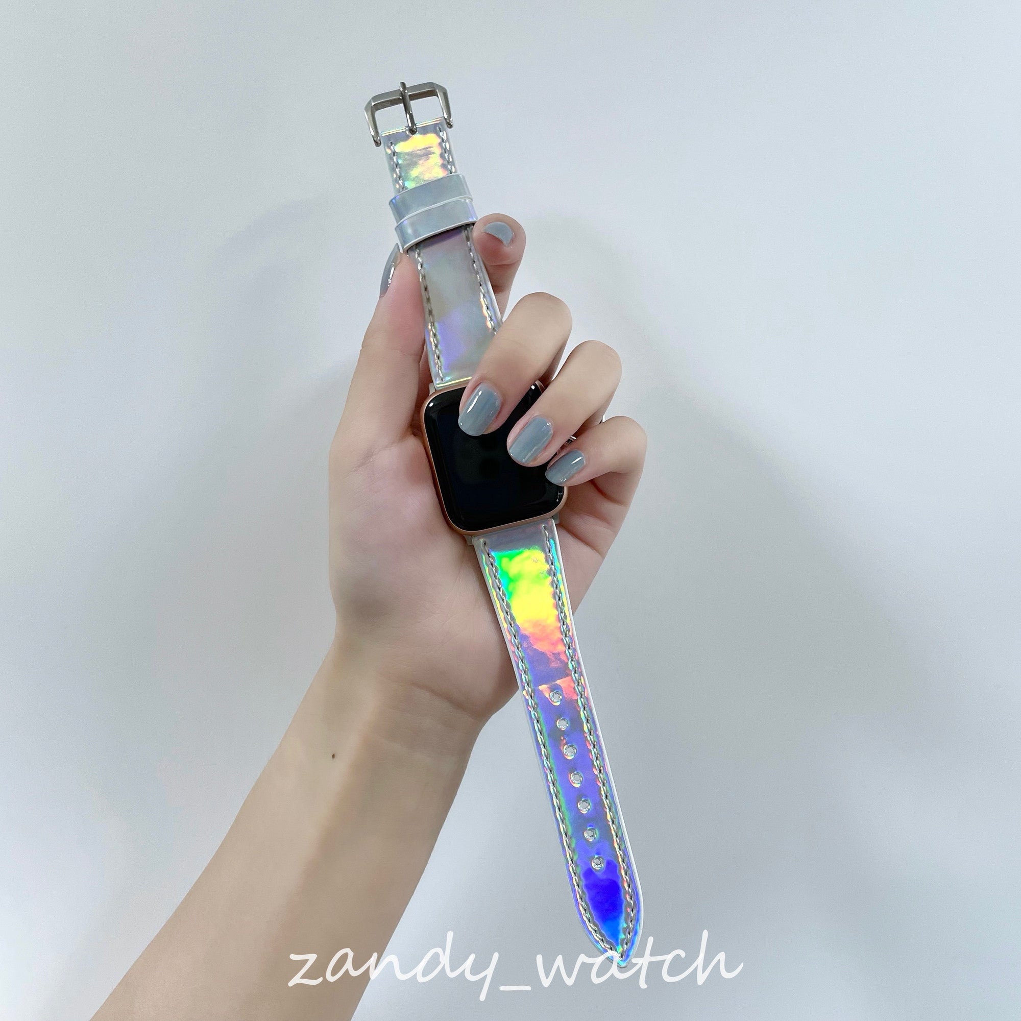 【オーロラベルト】アップルウォッチバンド レザーベルト オーロラ キラキラ  Apple Watch