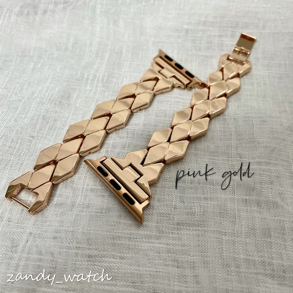 [Rhombus Chain] Apple Watch Band Rhombus Chain Belt Apple Watch ★Adjustment Tool Included★