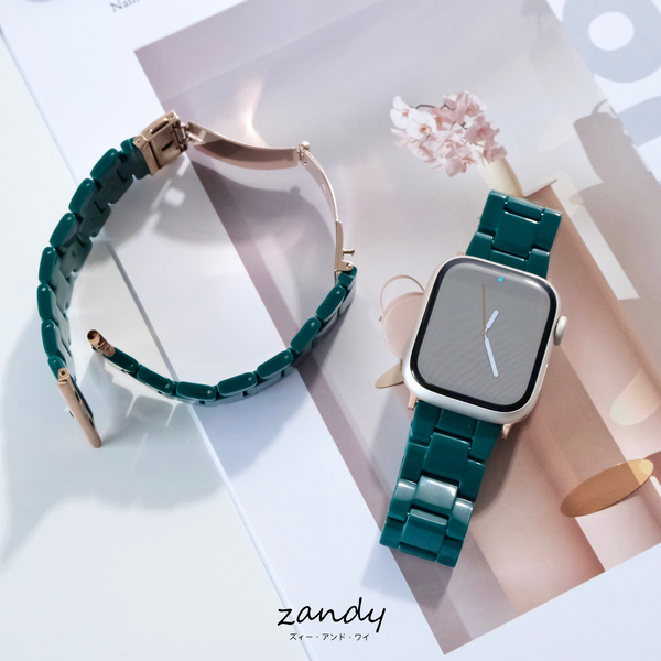【単色樹脂バンド】アップルウォッチバンド  天然樹脂ベルト Apple Watch