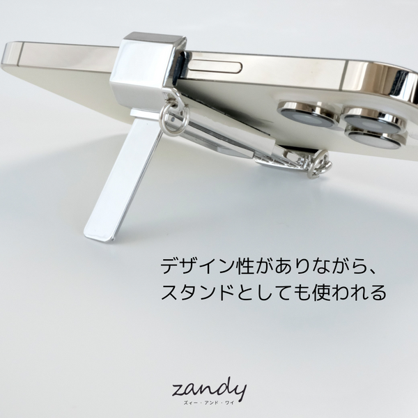 【スマホクリップケース】iPhone/スマホシルバーショルダー
