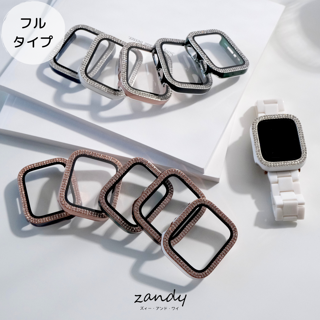 [Stone Glossy Hard Case] ​​Apple Watch Case Hard Glossy Cover Full Protection Glass Film Integrated Apple Watch