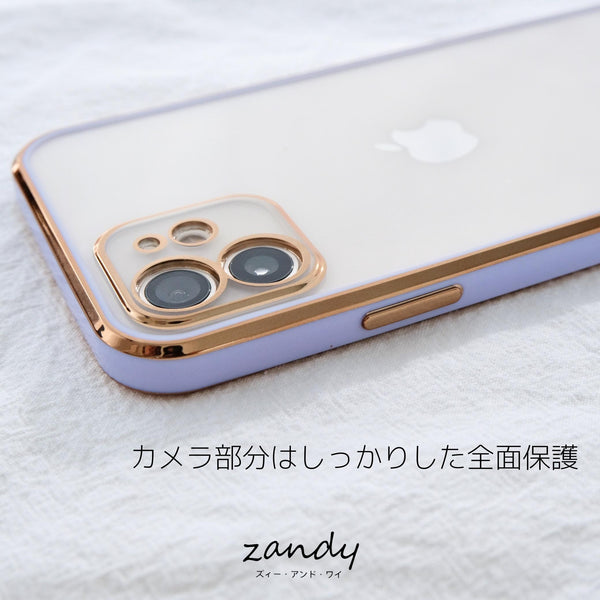 [Frame color iPhone case] Frame color clear case