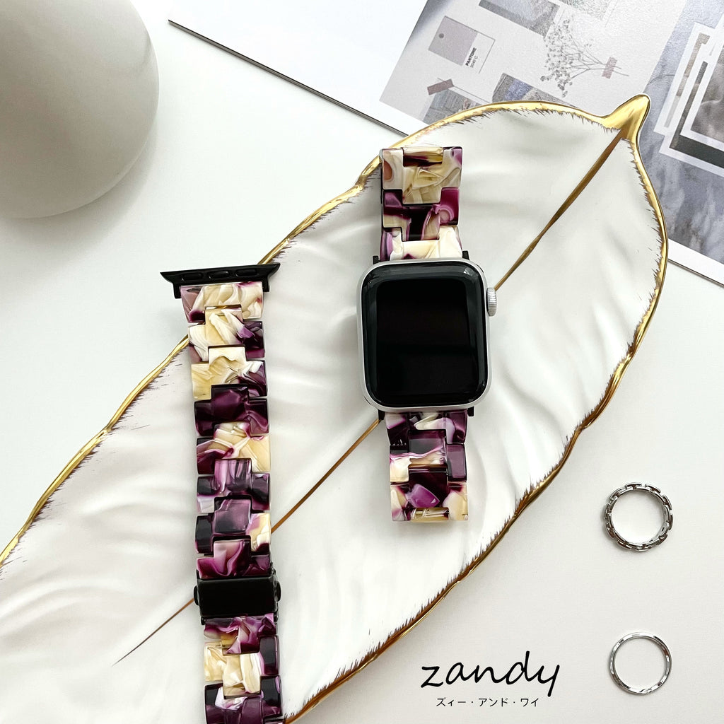 【樹脂バンド②】アップルウォッチバンド   天然樹脂ベルト Apple Watch ★調節工具付き★