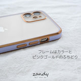 [Frame color iPhone case] Frame color clear case