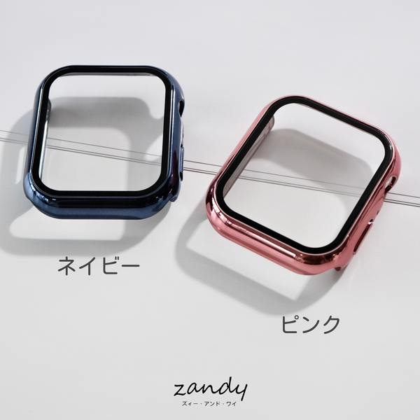 【メッキハードフルケース】アップルウォッチフルカバー  ハードケース 全面保護  メッキタイプ