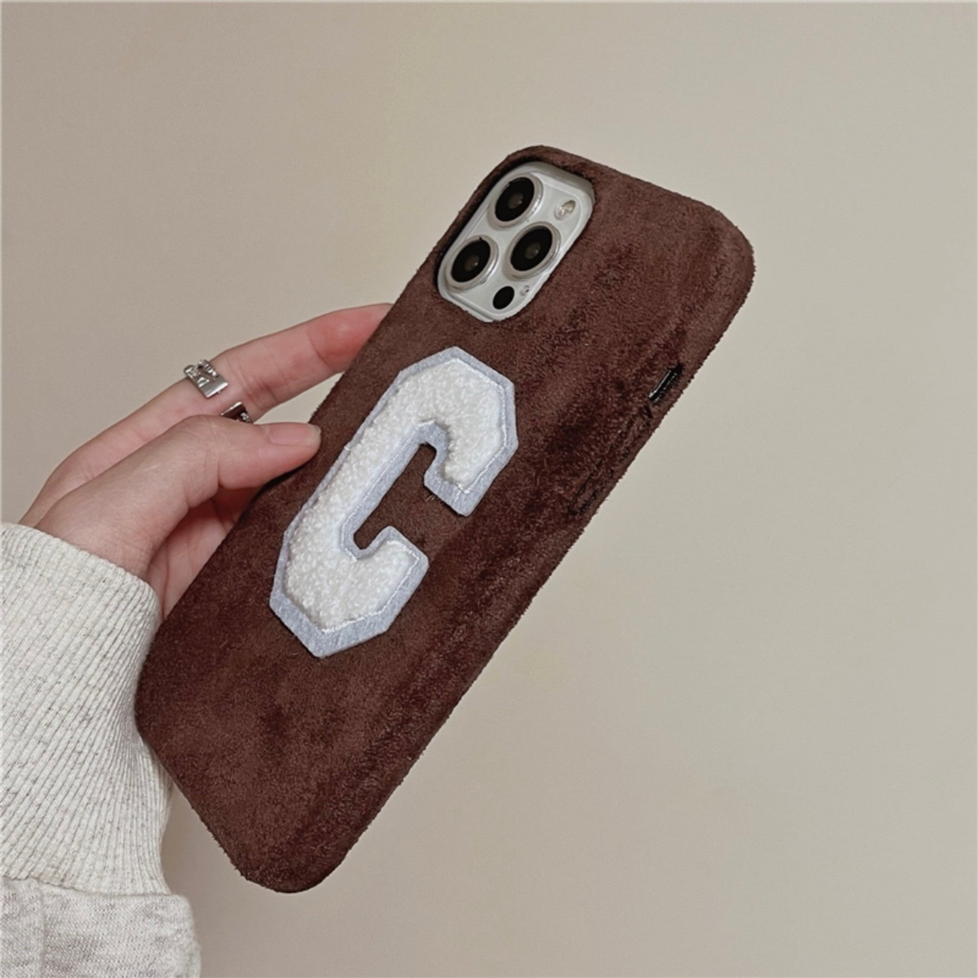 [iPhone13 Series] iPhone13 Case Cover Alphabet Embroidery